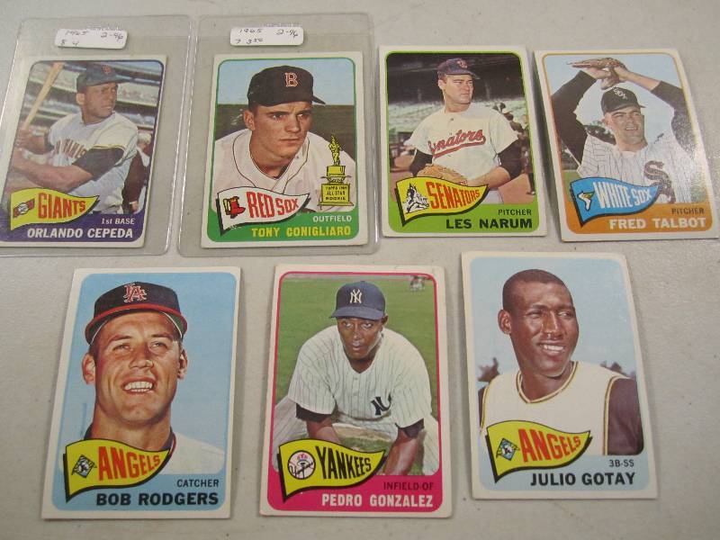 Lot of 7 - 1965 Topps Baseball Card...