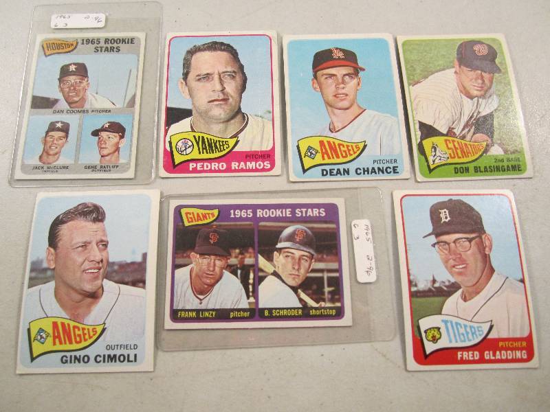 Lot of 7 - 1965 Topps Baseball Card...