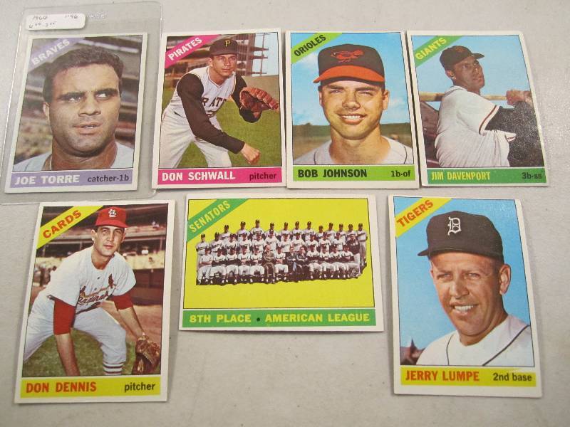 Lot of 7 - 1966 Topps Baseball Card...