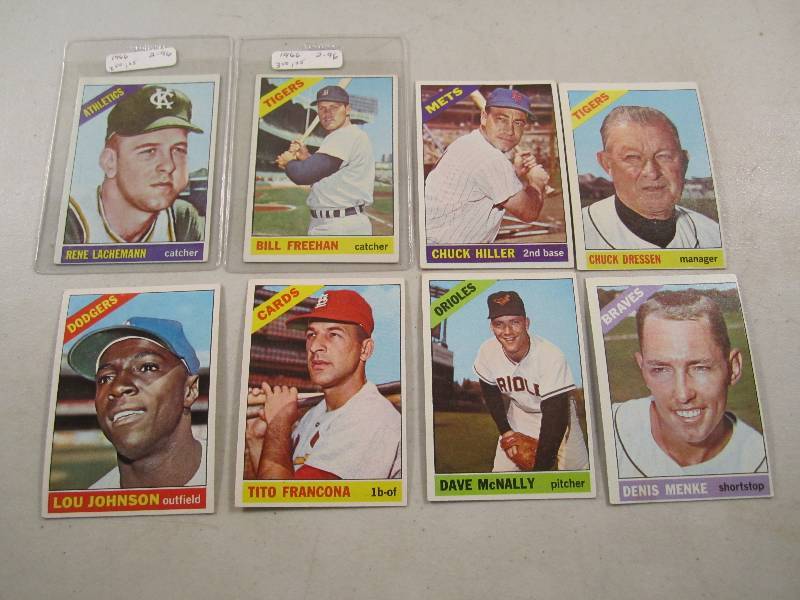 Lot of 8 - 1966 Topps Baseball Card...