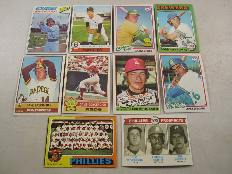 Lot of 10 Various 1970s Topps Base...