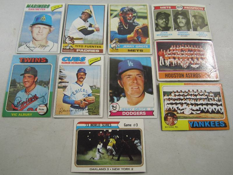 Lot of 10 Various 1970s Topps Base...