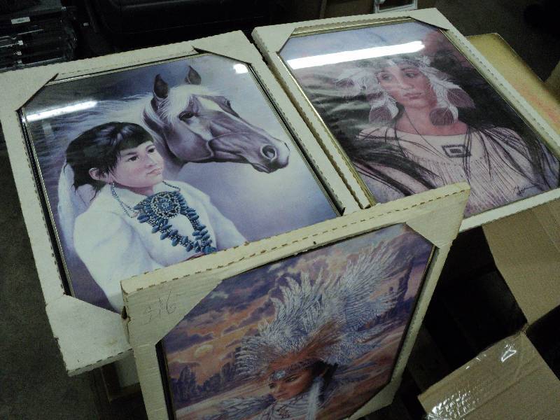 lot 65 image: Set of 3 Native American posters...