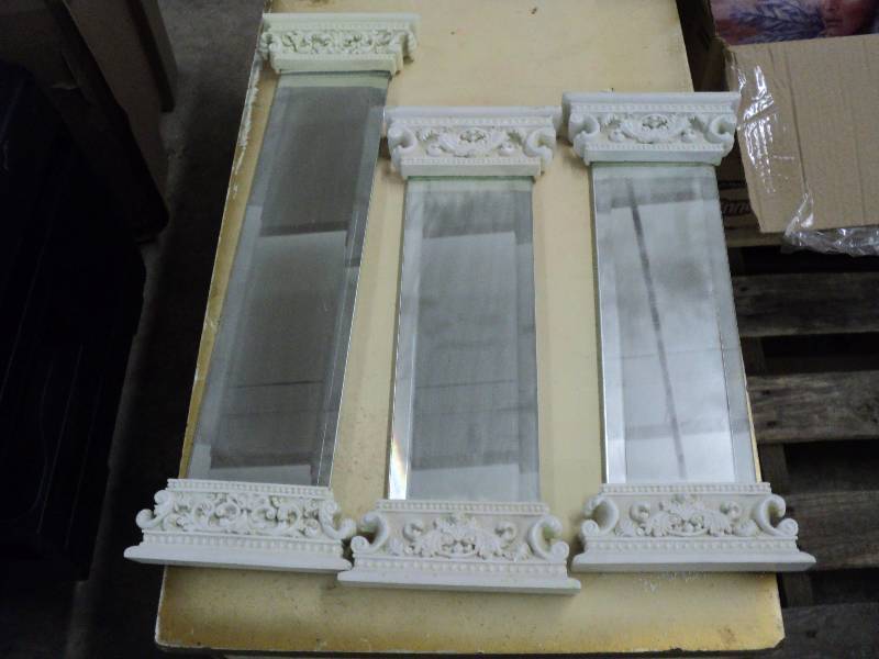 lot 66 image: Decorative mirrors - set of 3...