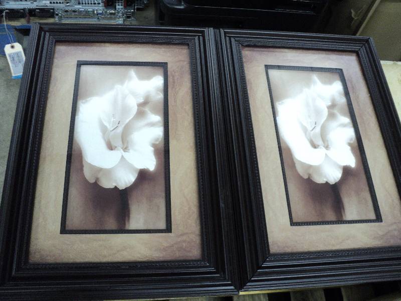 lot 67 image: 2 flower prints - retail $49 each...