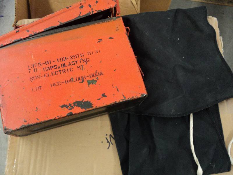 lot 96 image: Gun case and metal ammunition box...