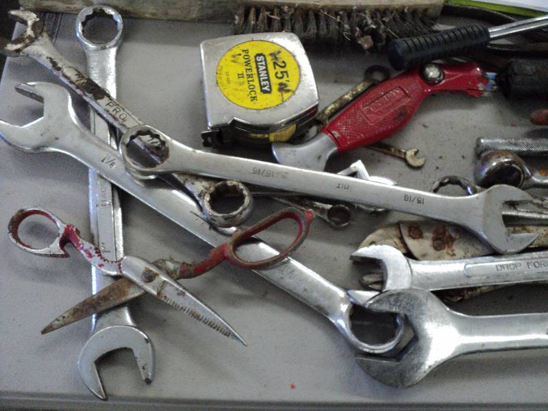 lot 106 image: Forged steel wrenches and misc....