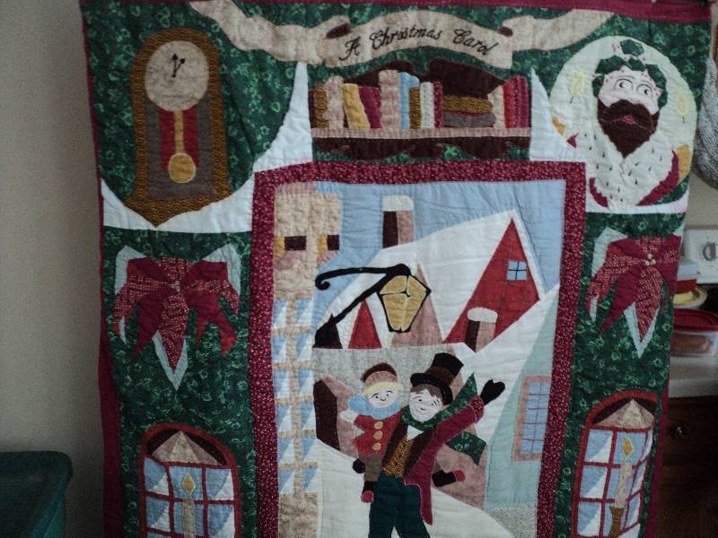 lot 120 image: Hand stitched Christmas wall hangin...