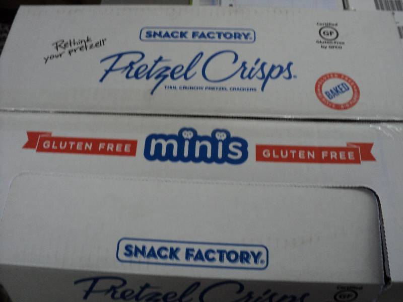 lot 147 image: Case of Pretzel Crisps - gluten fre...