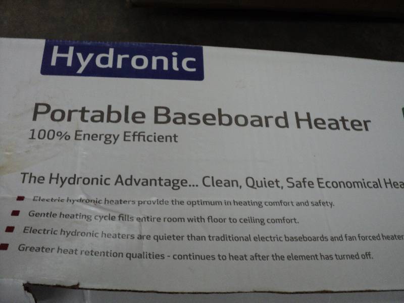 lot 188 image: Hydronic portable baseboard heater ...