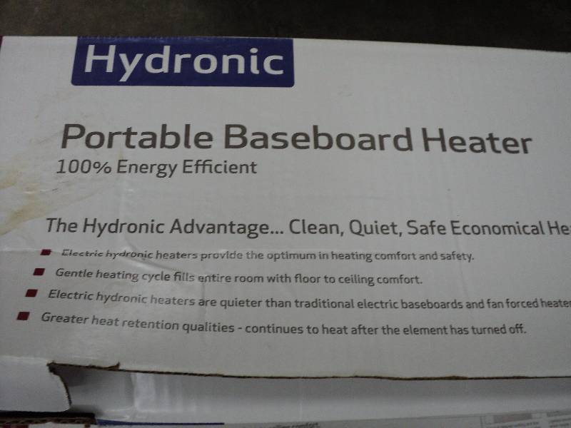 lot 189 image: Hydronic portable baseboard heater ...