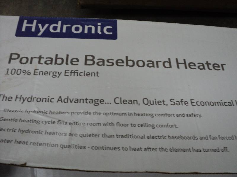 lot 191 image: Hydronic portable baseboard heater ...