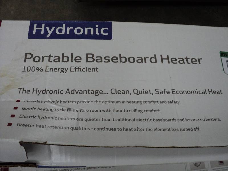 lot 192 image: Hydronic portable baseboard heater ...
