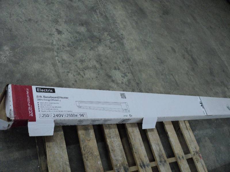 lot 201 image: fahrenheat electric 8ft baseboard h...
