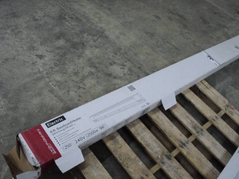 lot 204 image: fahrenheat electric 8ft baseboard h...