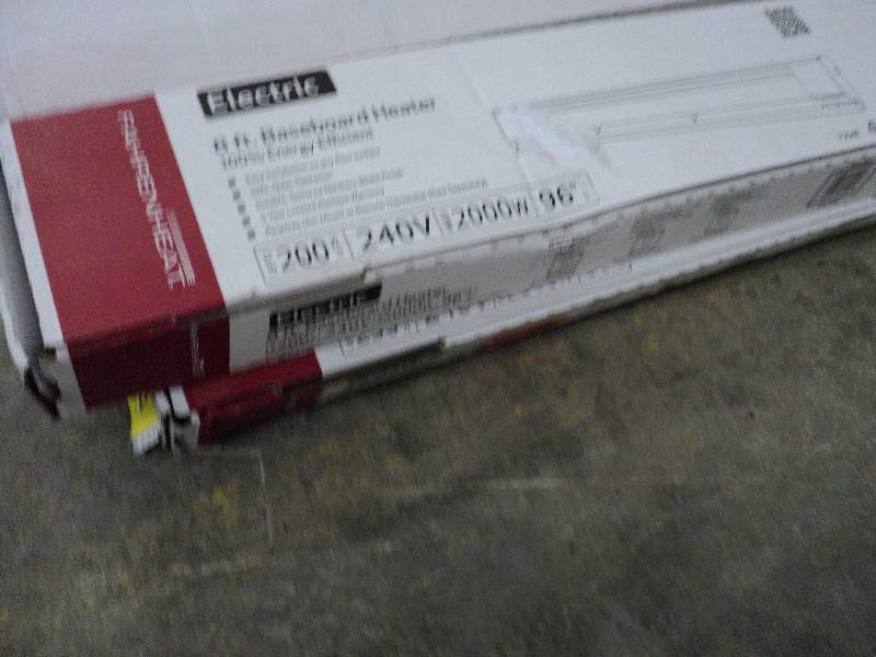 lot 206 image: 2 fahrenheat electric 8ft baseboard...