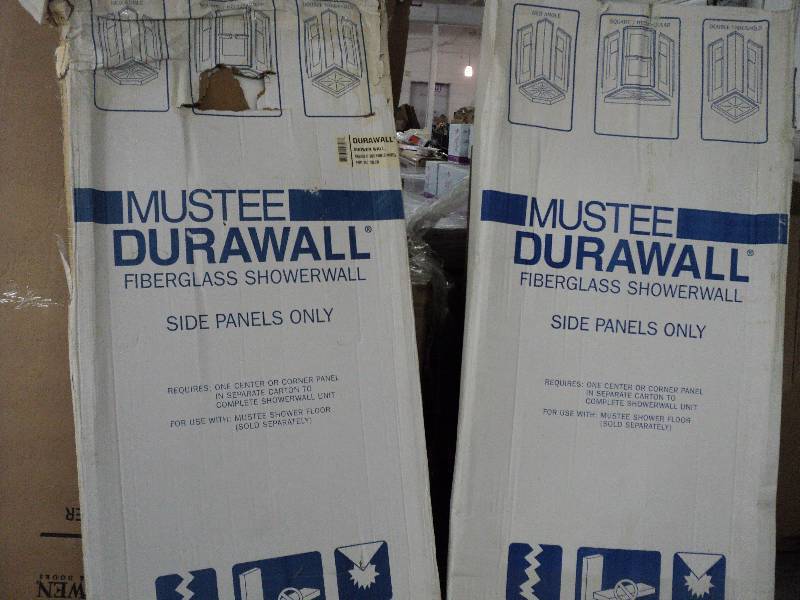 lot 209 image: fiber glass shower wall side panels...