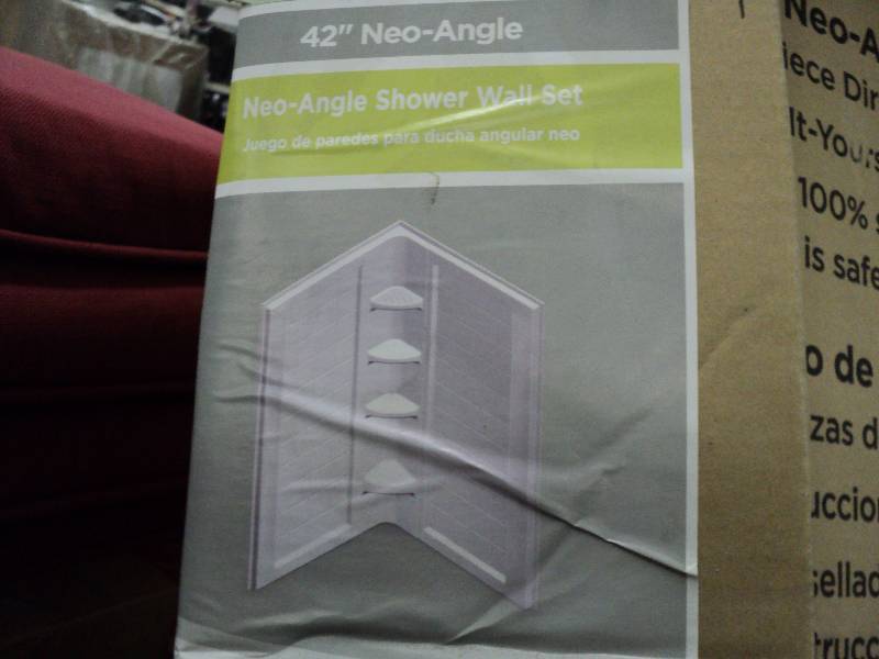 lot 214 image: 42 neo-angle shower wall kit...