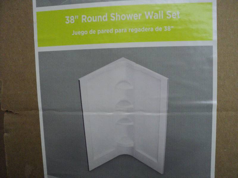 lot 215 image: 38 round shower wall set...