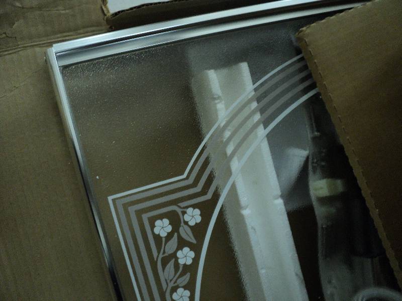 lot 218 image: sterling silver shower glass doors...