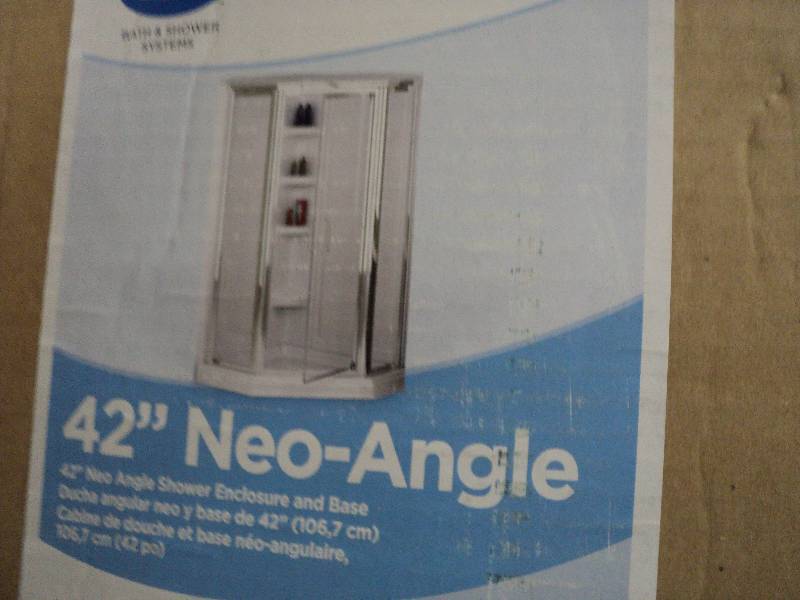lot 222 image: 42 neo-angle shower wall kit...