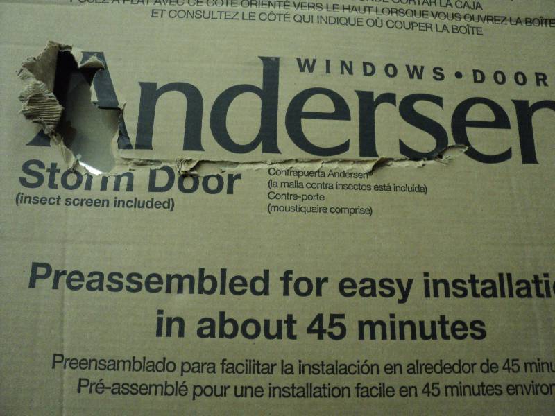 lot 225 image: Andersen storm door...