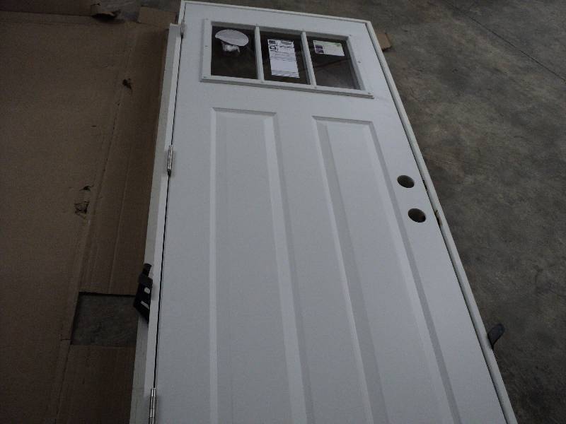 lot 227 image: exterior door with frame, 29.5in x ...