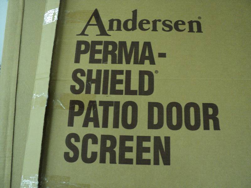 lot 240 image: andersen screen door, cream color, ...