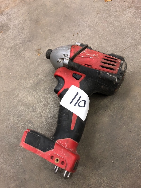 lot 110 image: Milwaukee 18Volt 14 Impact Driver...