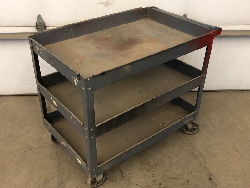 lot 64 image: 42 Steel Warehouse Cart...