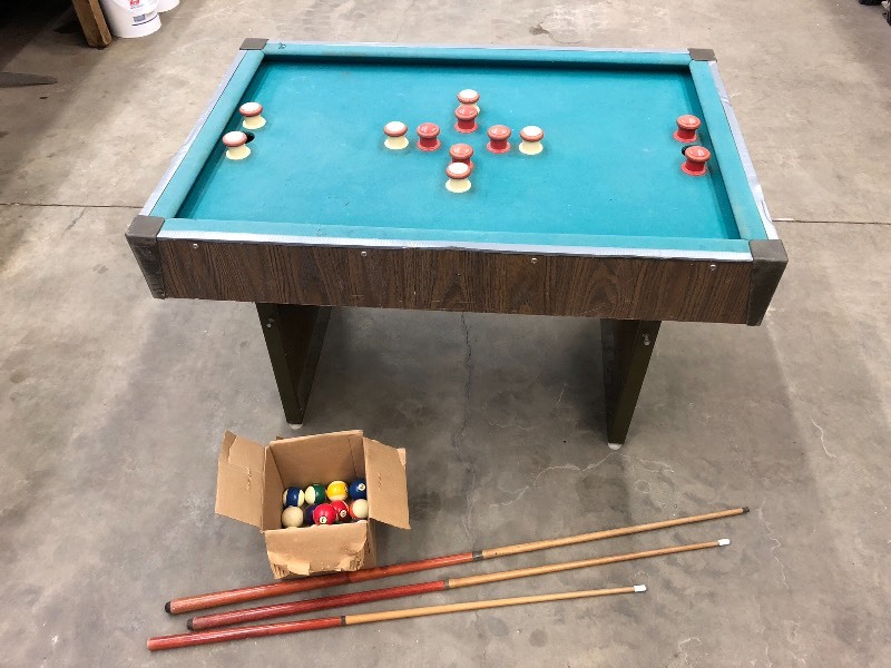 lot 117 image: Bumper Pool Table With Accessories,...