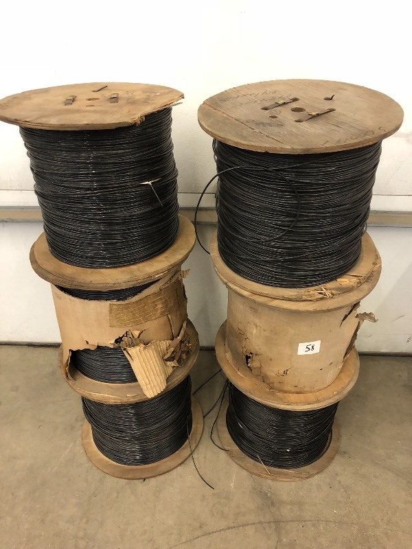 lot 58 image: (6) Spools Of .078.125 Nylon Black...