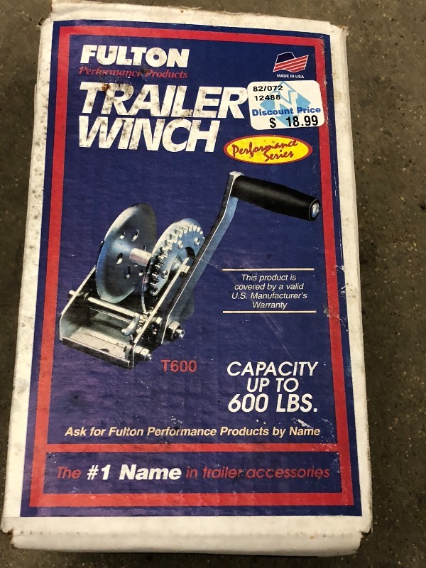 lot 27 image: Fulton 600# Trailer Winch ...