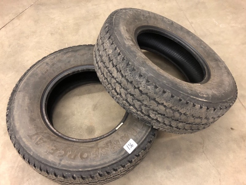 lot 136 image: (2) Truck Tires