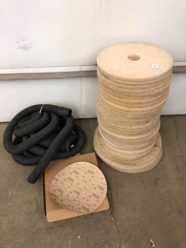 lot 73 image: Lot Of New Floor Buffer Pads & Exha...