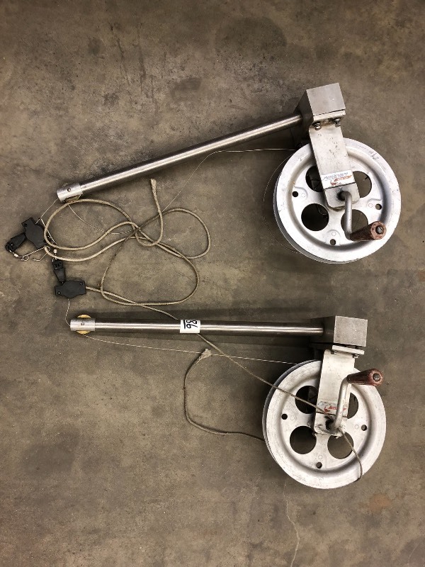 lot 86 image: (2) Aluminum Down-Riggers For Fishi...
