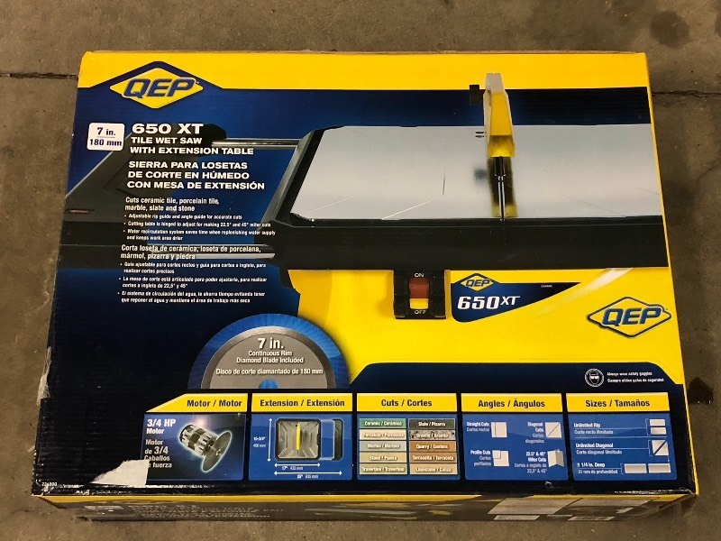 lot 26 image: New QEP 650-XT Wet Tile Saw ...