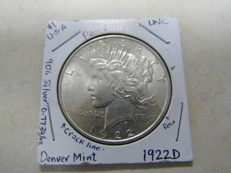 1922 - D Peace Dollar