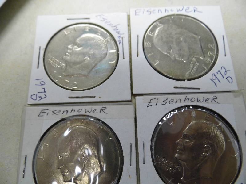 Lot of 4 Ike Dollars