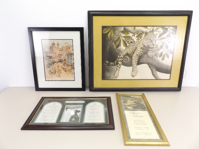 lot 24 image: 4 Pieces of Framed Art etc.