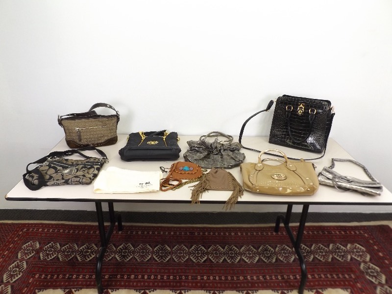 lot 34 image: Lot of Coach, Leather, etc. Purses