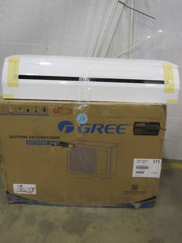 lot 21 image: GREE TERRA12HP230V1A Ultra Efficient 12,000 BTU 1 Ton Ductless Mini Split Air Conditioner with Inverter, Heat, Remote 208-230V