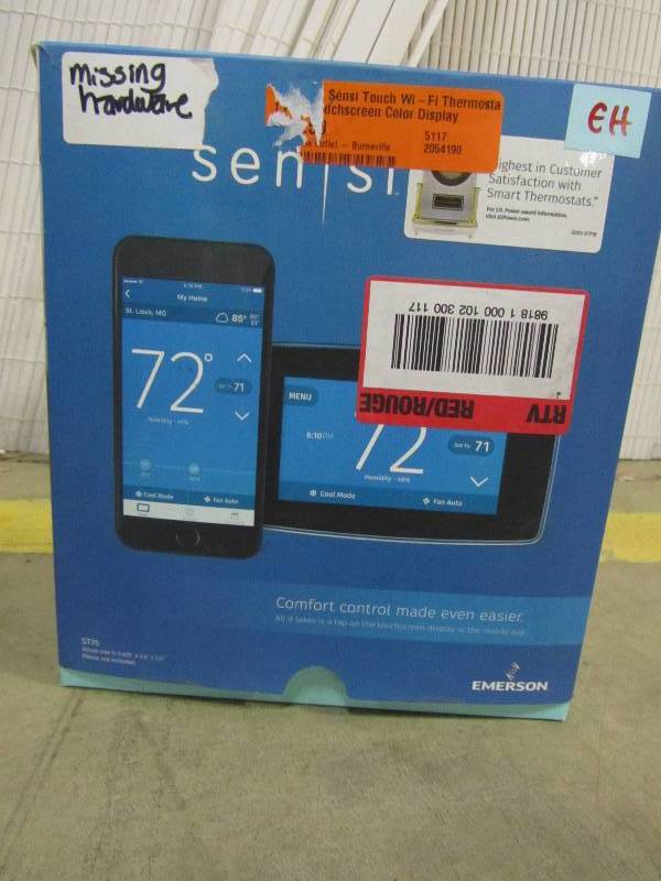 lot 49 image: Emerson Sensi Touch Wi-Fi Thermostat with Touchscreen Color Display