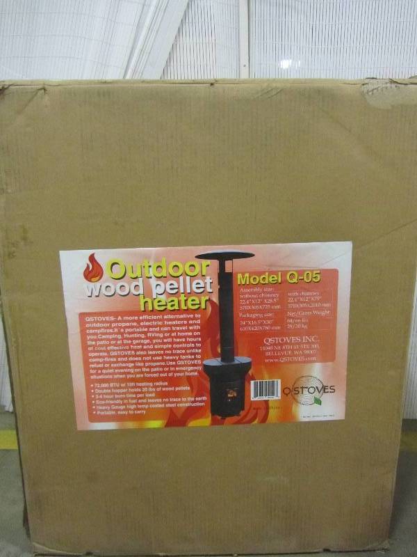lot 59 image: Q-STOVES Q-Flame 79 in. 72,000 BTU Wood Pellet Outdoor Heater