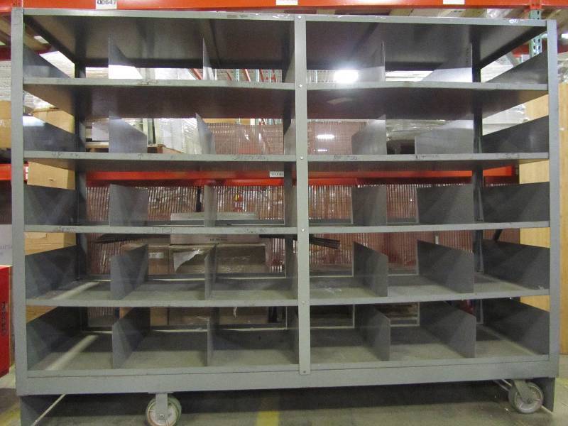 lot 80 image: large shelving on wheels