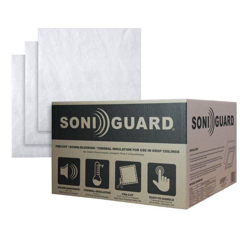 lot 15 image: Ceilume SONIGRD-CASE Soniguard 24 in. x 24 in. Drop Ceiling AcousticThermal Insulation (x6)