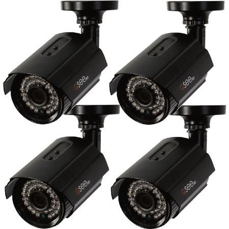 lot 52 image: Q-See IndoorOutdoor Wired 1080P HD Analog Bullet Security Camera 4-pack (x2)