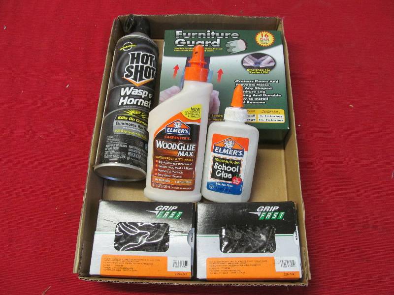 lot 170 image: Wasp, spray, furniture guards, glue, screws