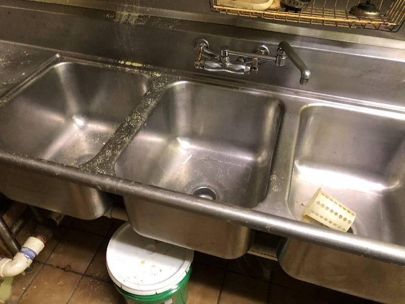 Stainless Steel 3 basin Commercial Sink