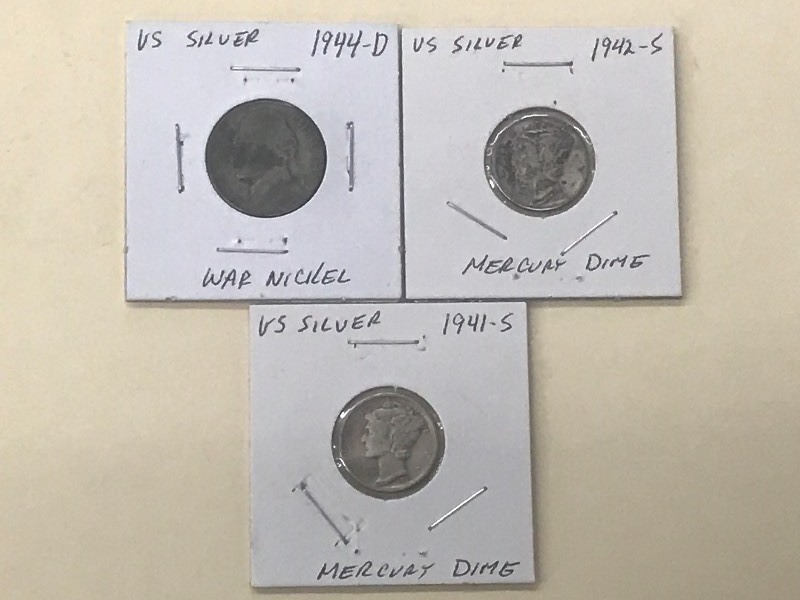 US Silver Coins 1941-S & 1942-S Me...